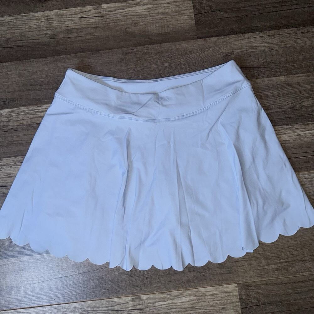 Women’s JITTACO Athletic Skort Light Blue Scalloped Hem Tennis Golf Skirt Size L
